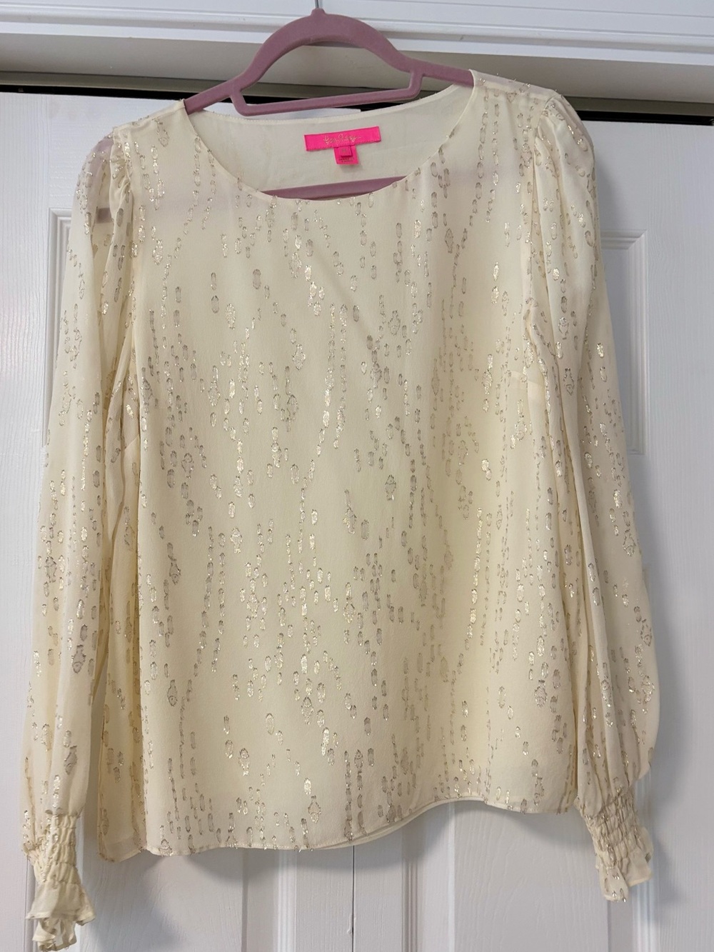 Lilly Pulitzer IDINA top Coconut Fish Clip size M - Picture 11 of 16